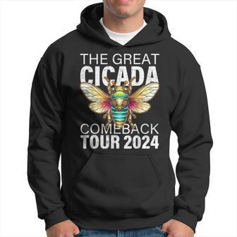 Great Cicada Comeback Tour 2024 Insect Invasion Retro Hoodie - Monsterry DE