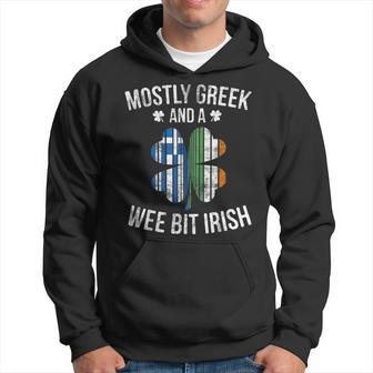 Greek Wee Bit Irish Greece St Patrick Day Hoodie - Monsterry CA