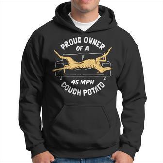 Greyhound Rescue Proud Owner 45Mph Couch Potato Brindle Hoodie - Thegiftio UK