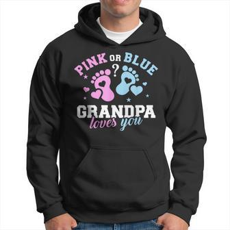 Großvater Hoodie Pink or Blue, Grandpa Loves You für Geschlechtsenthüllung - Seseable