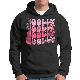 Groovy Dolly First Name Guitar Pink Cowgirl Western Hoodie - Seseable