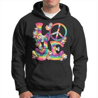 Groovy Love Peace Sign Hippie Theme Party Outfit 60S 70S Hoodie - Thegiftio UK