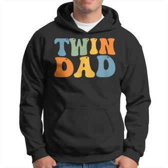 Groovy Twin Daddy Father's Day For New Dad Of Twins Hoodie - Thegiftio UK