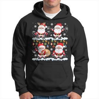 Group Santa Weightlifting Workout Fitness Xmas Gym Lover Hoodie - Thegiftio UK