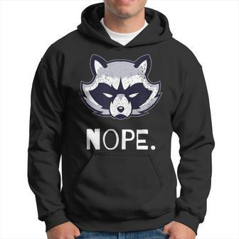 Grumpy Raccoon Nope Face Statement T Hoodie - Monsterry UK