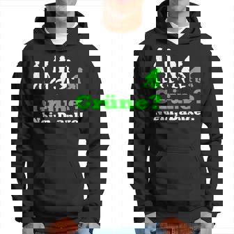 Grüne Nein Danke German Black Hoodie - Seseable