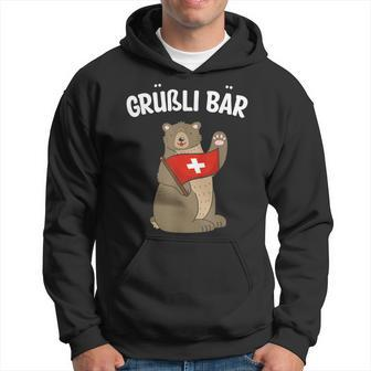 Grüßli Bear  Swiss Grüezi Grizzly Bear Hoodie - Seseable