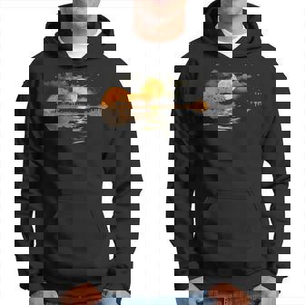 Guitar Lake Reflections Love Musician Acoustic Guitar Hoodie - Seseable