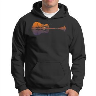 Guitar Lake Reflections Musician Guitar Lover Guitar Hoodie - Thegiftio
