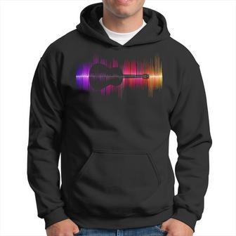 Guitar And Music Wave Hoodie | Mazezy