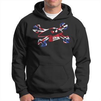Guy Motorbike Martin Union Jack Logo Hoodie - Thegiftio UK