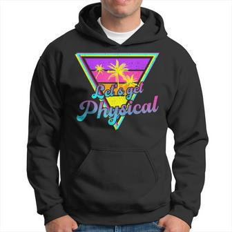 Gym Let's Get Physical Workouts Lover Fitness Sunset Vintage Hoodie - Monsterry AU