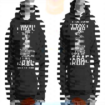 Gym I Workout So I Can Eat Garbage Raccoon Weight Training Hoodie | Mazezy
