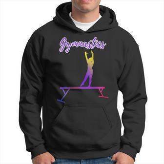 Gymnastics Balance Beam Purple Yellow Pink Ombre Hoodie - Monsterry AU