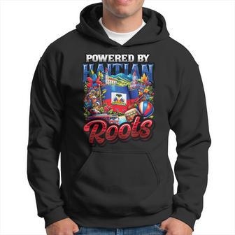 Haitian Flag Powered By Haitian Roots Haiti Hoodie - Thegiftio UK