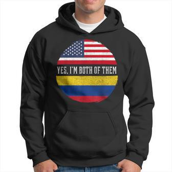 Half American Half Colombian Usa Flag Colombia Heritage Dna Hoodie - Monsterry