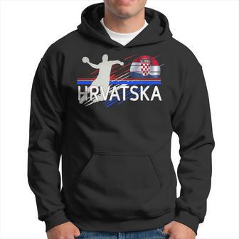 Handball Hrvatska Croatia Hoodie - Seseable