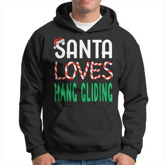 Hang Gliding Christmas Santa Loves Hang Gliding Hoodie - Monsterry AU