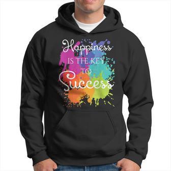 Happiness Is The Key To Success Inspirational Hoodie - Monsterry CA