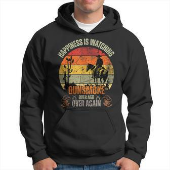 Happiness Is Watching Gun-Smoke Over And Vintage Cowboys Hoodie | Mazezy
