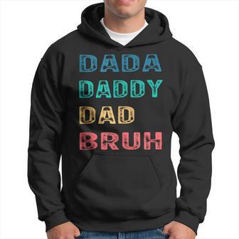 Happy Dada Daddy Dad Bruh Father's Days Vintage 2024 Retro Hoodie - Thegiftio UK