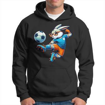 Happy Easter Bunny Soccer Player Lover Sport Rabbit Hoodie - Monsterry DE