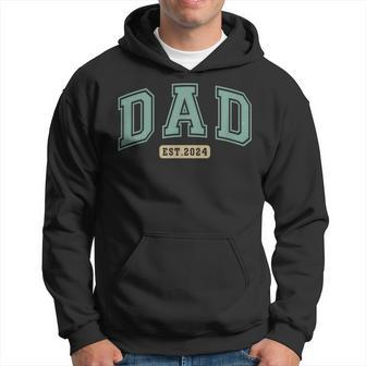 Happy Fathers Day First Time Daddy New Dad Est 2024 Hoodie - Thegiftio UK