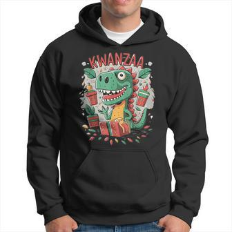 Happy Kwanzaa T Rex Dinosaur Kwanzaa Hoodie - Seseable