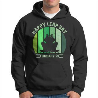 Happy Leap Day February 29 Leap Year Hoppy Frog Vintage Hoodie | Mazezy