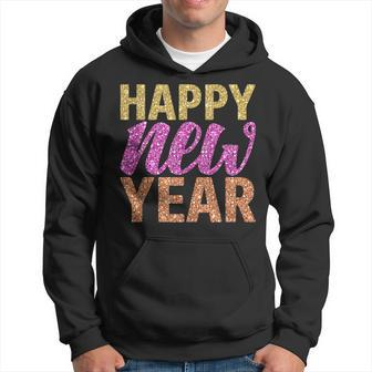 Happy New Year 2022 Sparkling Letters New Years Eve Hoodie - Thegiftio UK