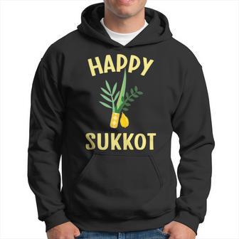 Happy Sukkot The Four Species Lulav Etrog Jewish Israeli Hoodie - Monsterry CA