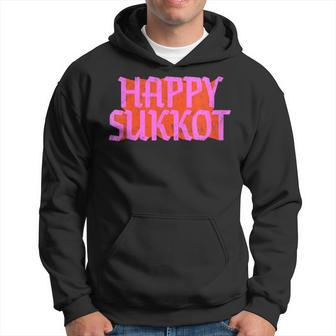 Happy Sukkot Jewish Holiday Four Species Sukkah Lulav Etrog Hoodie - Monsterry UK