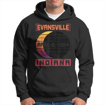 Happy Total Solar Eclipse In Evansville Indiana April 8 2024 Hoodie | Mazezy