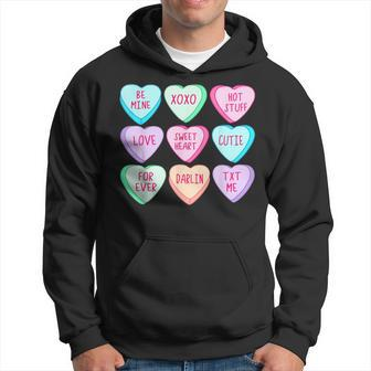 Happy Valentines Day Candy Conversation Hearts Cute Hoodie - Seseable