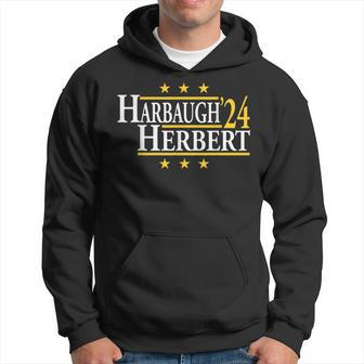 Harbaugh And Herbert '24 Political Campaign Parody Hoodie - Thegiftio UK