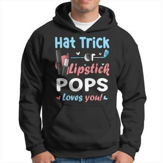 Hat Trick Or Lipstick Pops Loves You Gender Reveal Hoodie | Mazezy