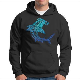 Hawaii Tribal Style Shark For Hawaiian Beach Lover Cool Hoodie - Monsterry AU