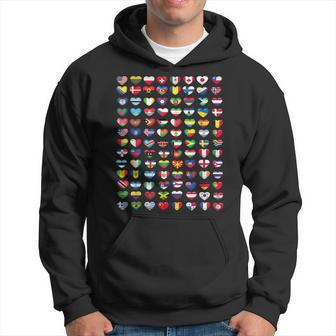 Heart Flags Of The Countries Of The World Flag International Hoodie - Monsterry