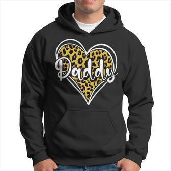 Heart Leopard Daddy Family Matching Father's Day Dad Men Hoodie - Thegiftio UK