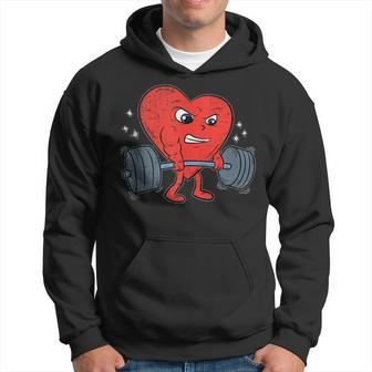 Heart Lifting Workout Valentines Day Cool Gym Bodybuilding Hoodie - Monsterry UK