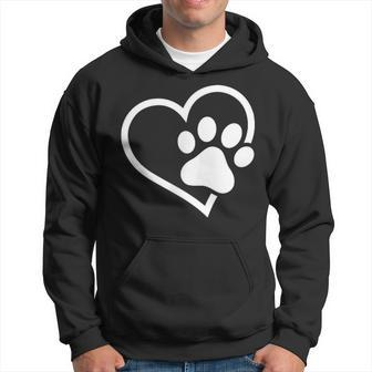Heart With Paw For Cat Or Dog Lovers Hoodie - Seseable