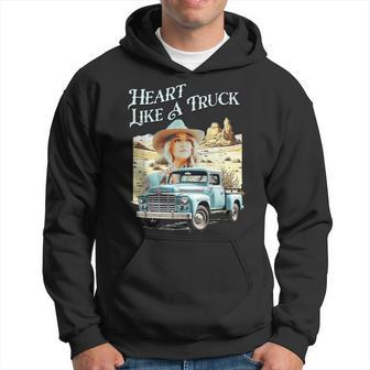 Heart Like A Truck Retro Wildflowers And Wild Horses Vintage Hoodie | Mazezy
