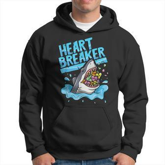 Heartbreaker Shark Eating Hearts Valentine's Day Hoodie - Monsterry