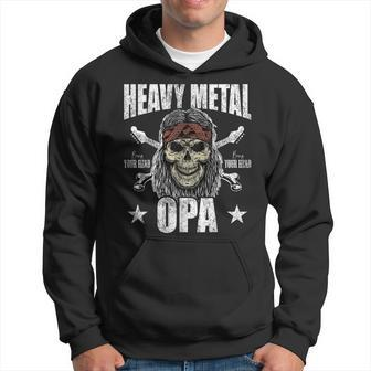 Heavy Metal Grandpa Grossvater Bester Metal Grandpa Hoodie - Seseable