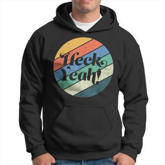 Heck Yeah Retro Distressed Graphic Hoodie - Monsterry