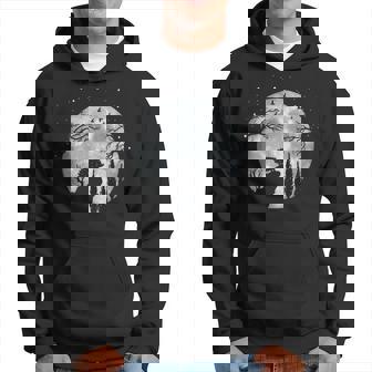 Hedgehog Silhouette Night Sky Forest Nature Hedgehog Hoodie - Thegiftio