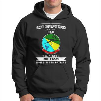 Helicopter Combat Support Squadron 16 Hc 16 Helsuppron 16 Bullfrogs Hoodie | Mazezy