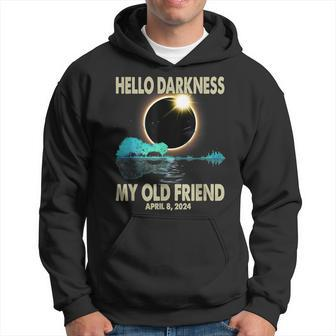 Hello Darkness My Friend Solar Eclipse 2024 April 8 T- Hoodie | Mazezy