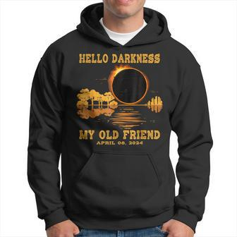 Hello Darkness My Old Friend Eclipse 2024 April 8Th Totality Hoodie | Mazezy