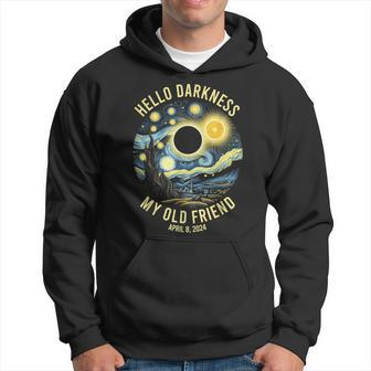 Hello Darkness My Old Friend Solar Eclipse April 8 2024 Hoodie - Seseable